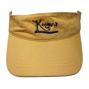 Keegan's Strapback Sun Visor Cap Yellow One Size Adjustable Fahrenheit Headwear